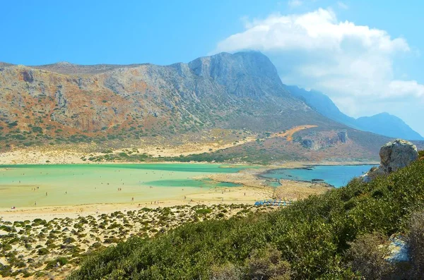 Balos Yunanistan Girit Adasında Pitoresk Bir Plaj — Stok fotoğraf