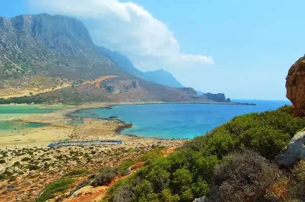 Balos Yunanistan Girit Adasında Pitoresk Bir Plaj — Stok fotoğraf