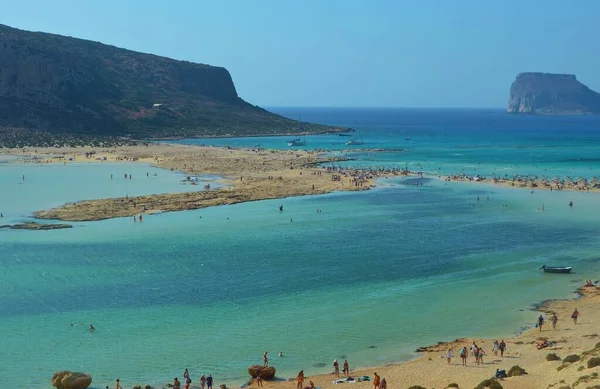 Balos Uma Praia Pitoresca Ilha Creta Grécia — Fotografia de Stock