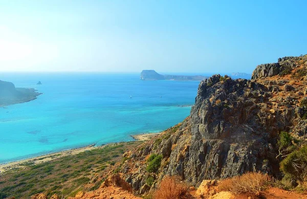 Balos Yunanistan Girit Adasında Pitoresk Bir Plaj — Stok fotoğraf