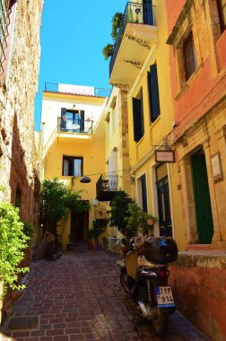 Girit Adası, Yunanistan 'daki eski Chania kentinin mimarisi