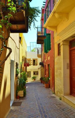 Girit Adası, Yunanistan 'daki eski Chania kentinin mimarisi