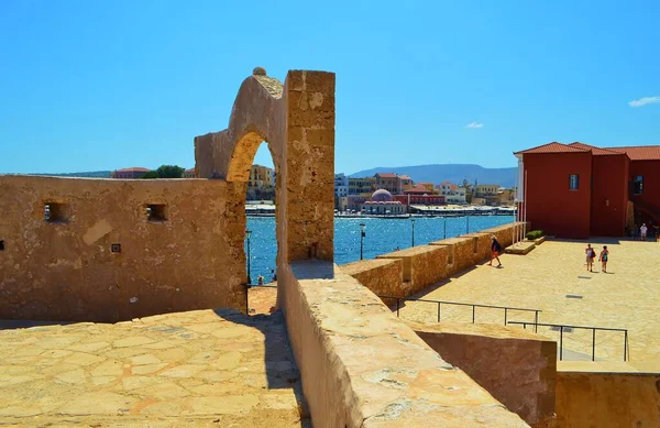 Arquitetura Cidade Velha Chania Ilha Creta Grécia — Fotografia de Stock