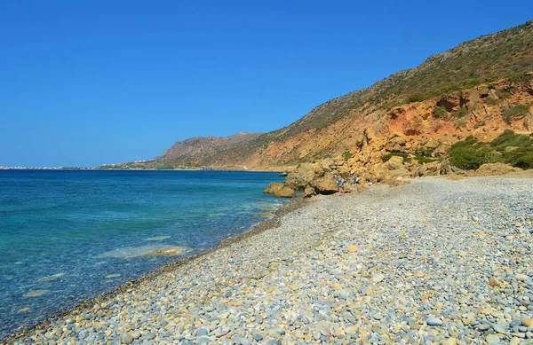 Θέα Προς Μεσόγειο Θάλασσα Νότια Ακτή Της Κρήτης Ελλάδα — Φωτογραφία Αρχείου