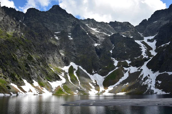 Lake Czarny Staw Pod Rysami Buurt Van Morskie Oko Tatra — Stockfoto