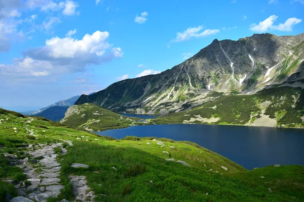 Belo Lago Wielki Staw Alto Tatras Polônia Lago Przedni Staw — Fotografia de Stock