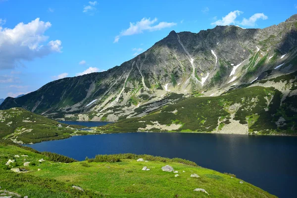 Belo Lago Wielki Staw Alto Tatras Polônia Lago Przedni Staw — Fotografia de Stock