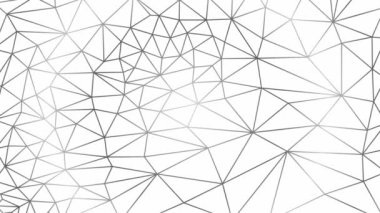 Üçgenlerden hareketli soyut doğrusal geometrik arkaplan. Beyaz arkaplanda düz vektör illüstrasyonu.