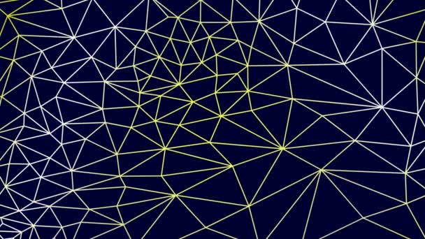 Geanimeerde Abstracte Lineaire Geometrische Achtergrond Vanuit Driehoeken Vlakke Vector Illustratie — Stockvideo