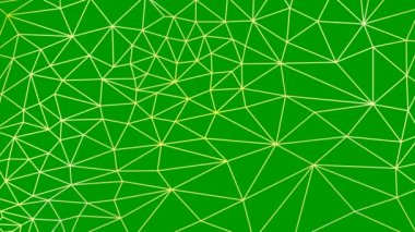 Üçgenlerden hareketli soyut doğrusal geometrik arkaplan. Yeşil arkaplanda düz vektör illüstrasyonu.