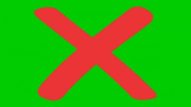 Animasyon Kızıl Haç ortaya çıkıyor. İçki yasağı kavramı. Düz vektör çizimi yeşil arkaplanda izole edildi.