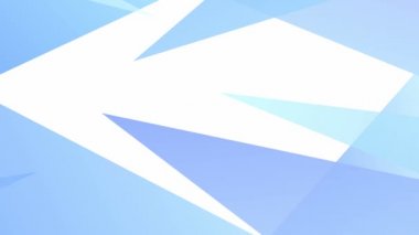 Canlandırılmış soyut geometrik mavi arkaplan. Üçgenler beyaz zemin üzerinde görünür. Vektör illüstrasyonu.