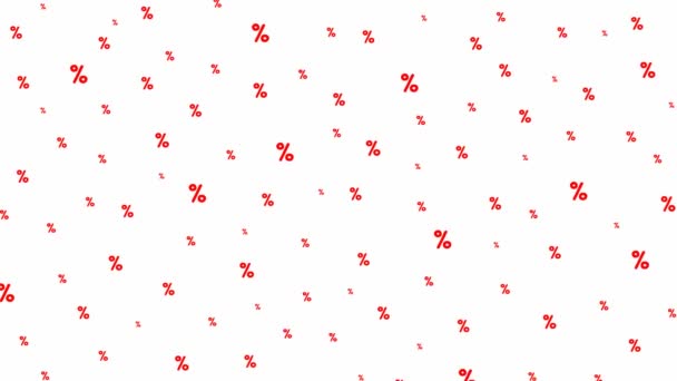 Rosso Animato Cento Caduta Illustrazione Vettoriale Isolata Sullo Sfondo Bianco — Video Stock