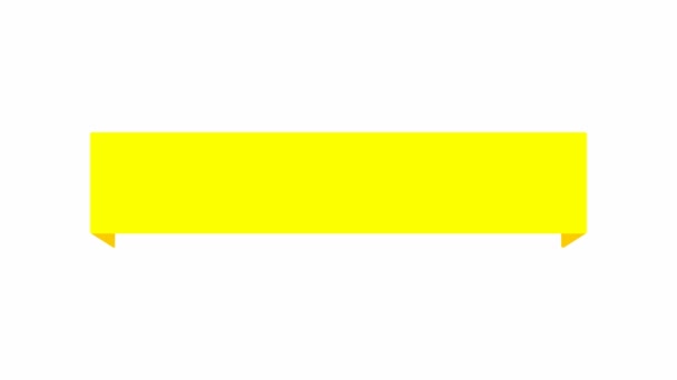 Анимированная Желтая Лента Текста Рамка Копировальным Пространством Зацикленное Видео Векторная — стоковое видео