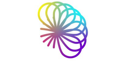 Canlandırılmış renkli doğrusal çiçek yavaş yavaş çizilir. Çiçeğin çizgi sembolü. Bahar kavramı, doğa, yaz, güzellik, bahçe. Döngülü video. Vektör illüstrasyonu beyaz arkaplanda izole edildi.