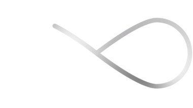 Sonsuzluğun gümüş portakalı. Doğrusal simge çizildi. Döngülü video. Beyaz arkaplanda vektör illüstrasyonu.