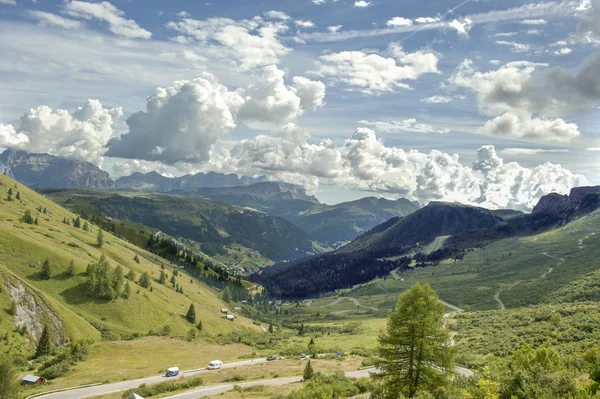 Gardena Pass overview — Stock Photo, Image