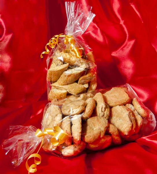 Coffret cadeau de biscuits maison italiens — Photo