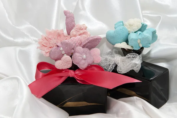 Wedding fawors whit soap flower — Stock Photo, Image