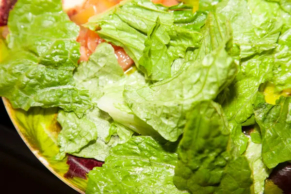 Fresh Salad Made Romaine Lettuce Diced Tomato — Stock Photo, Image