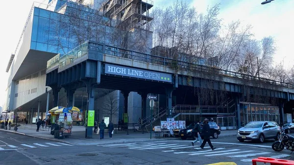 New York Usa Dicembre 2020 Ingresso Alla High Line Che — Foto Stock