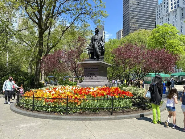 New York Usa Juni 2021 Statue Von Außenminister William Henry Stockbild