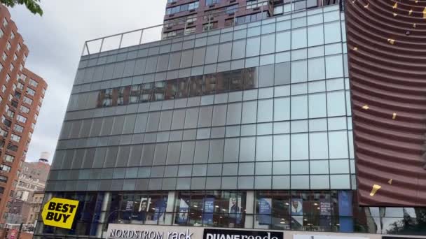 Aviso de Union Square Reloj de Tierra en Manhattan — Vídeos de Stock