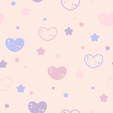 Kalpsiz vektör deseni elle çizilmiş. Sevgililer Günü ve tatiller için tekrarlanabilir romantik bir geçmiş. Fırça kalpli şenlik arkaplanı. Aşk deseni.