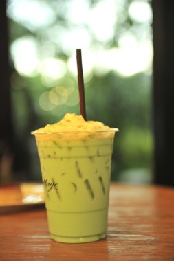 yeşil çay frappe buz