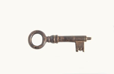 Beyaz arka plan üzerinde izole eski vintage anahtar