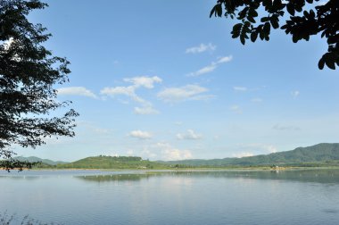 mavi gökyüzü arka planda rezervuar
