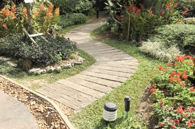 tropikal Bahçe peyzaj açık