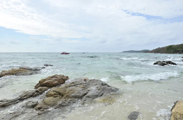 Vista mar ao-phai kohsamed rayong tailândia — Fotografia de Stock