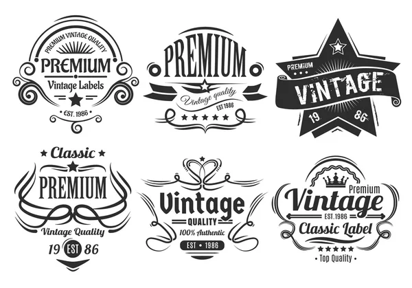 Vintage retro etiketter – Stock-vektor