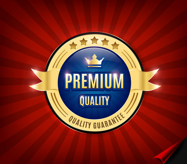 Golden Premium Quality Badge