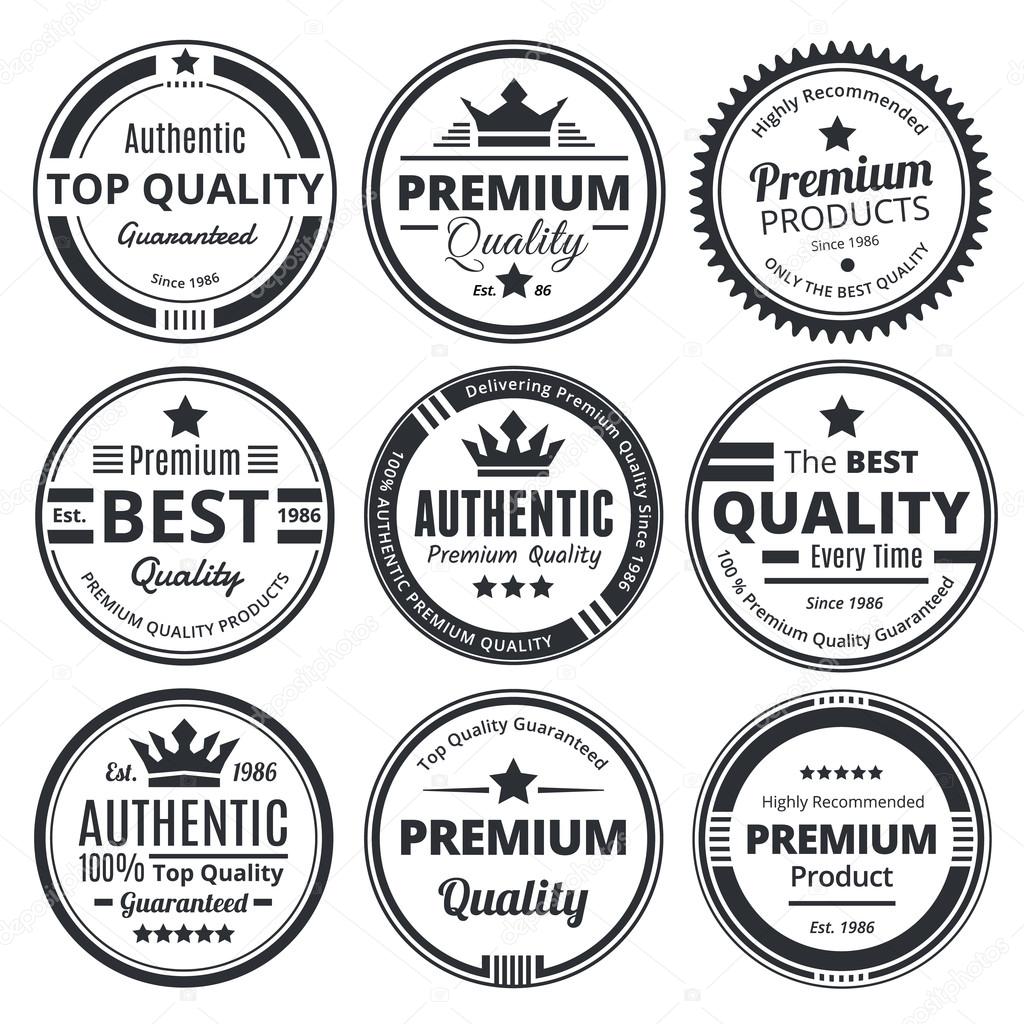 Nine Scalable Vintage Badges