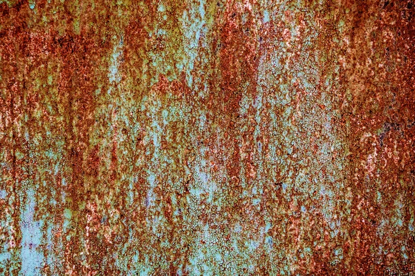 Rusted Blue Painted Metal Wall Detailed Photo Texture Metal Surface — Stock Photo, Image