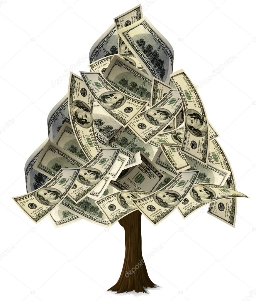 Money Tree on white background