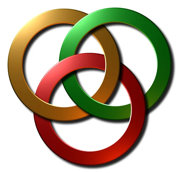 Celtic knot (altın kırmızı ve yeşil)