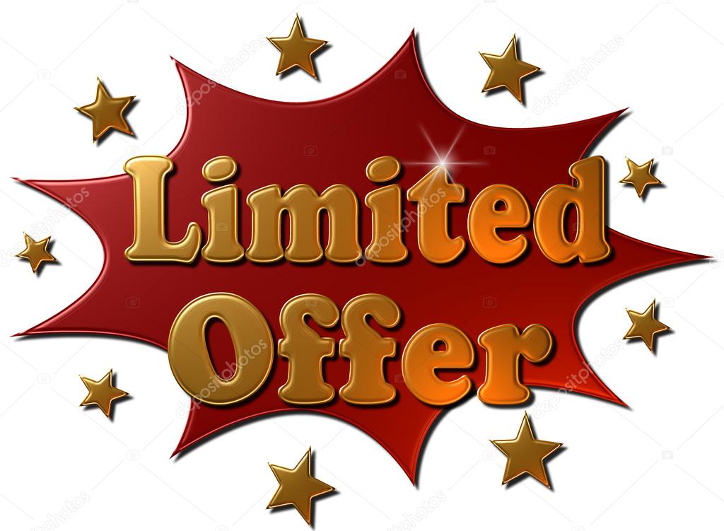 A 3D metallic explosion in red with a golden stars and text 