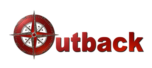 OutBack (metalliskt tecken) — Stockfoto