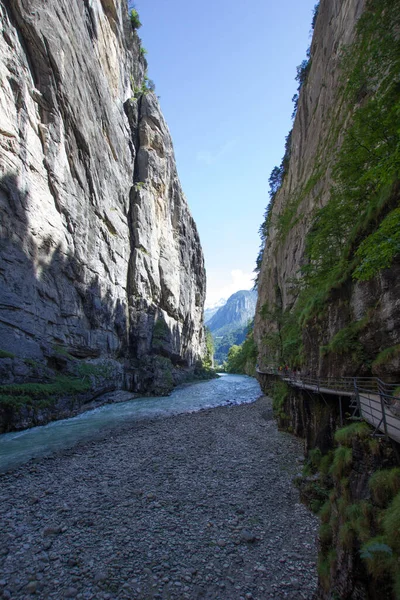 瑞士的河谷 大河流域 — 图库照片