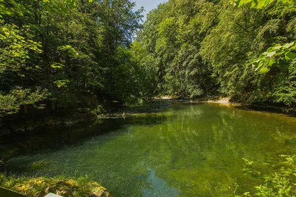 Zöld Areuse Szorosnál — Stock Fotó