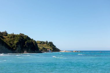 Paramonas, Batı Korfu, Yunanistan 'da deniz manzarası