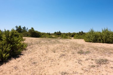 Issos Sahili, Korfu, Yunanistan 'da deniz manzarası