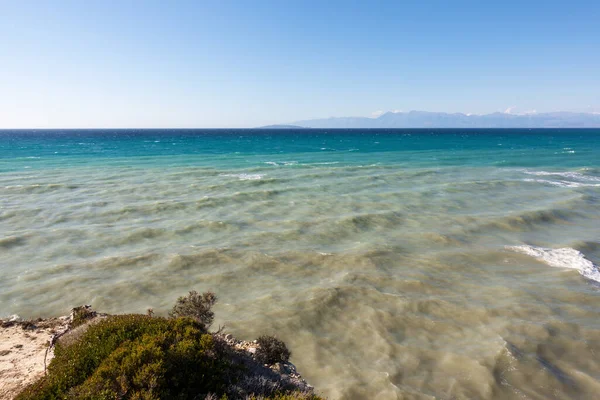 Widok Morze Miejscowości Agios Stefanos Wyspa Korfu Grecja — Zdjęcie stockowe