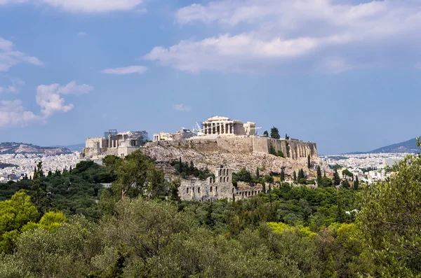 Vista a la Acrópolis y la ciudad, Atenas, Grecia —  Fotos de Stock