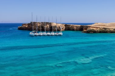 Amazing scenery in Ano Koufonisi island, Cyclades, Greece clipart