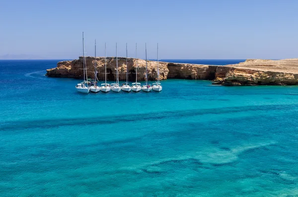 Paysages incroyables à Ano Koufonisi île, Cyclades, Grèce — Photo