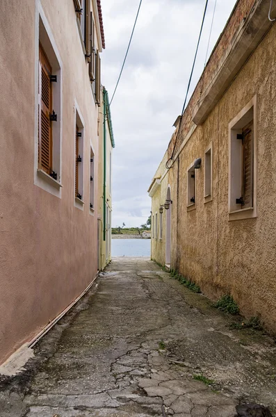 希腊帕科伊岛的街道和建筑物 — 图库照片